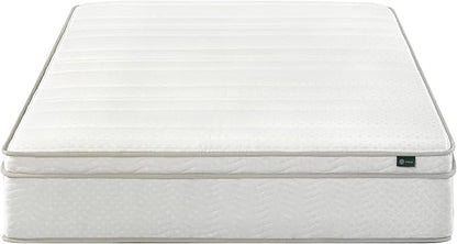 ZINUS 12 Inch Foam and Spring Hybrid Mattress [New Version], Queen, Fiberglass Free, Medium Firmness, Durable Support, Certified Safe Foams & Fabric, Mattress in A Box