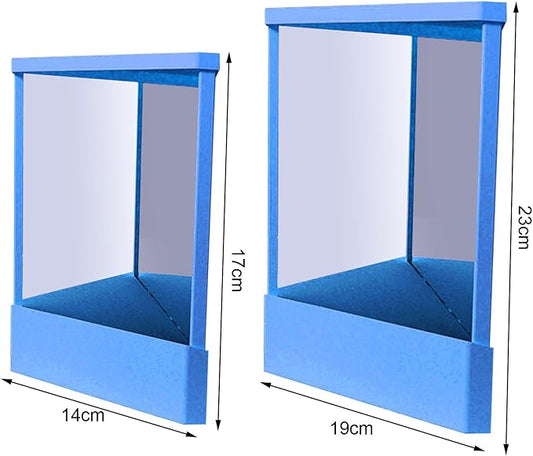 Non-Reversing Mirror, Professional Mirror Non-reversing Precision True Vanity Makeup Mirrors Non-Magnifying Tabletop Mirrors for Accurate Reflections (Blue, S)