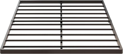 1.6 Inch Bunkie Board Queen Heavy Duty Low Profile Metal Queen Box Spring Bed Base Sturdy Mattress Foundation, Easy Assembly, Noise Free, Black