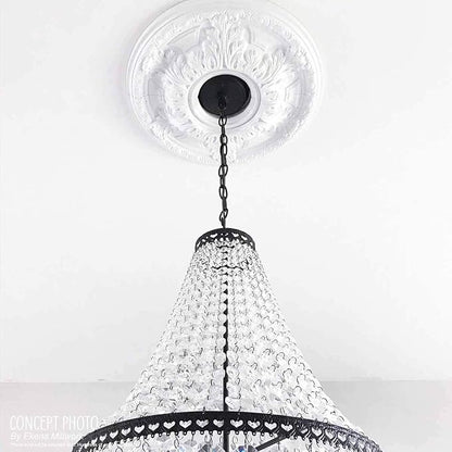 Ekena Millwork CM12BRGDF 12 1/2"OD X 3 7/8"ID X 3/4"P Bradford Ceiling Medallion Fits Canopies Up to 6 5/8", Gobi Desert
