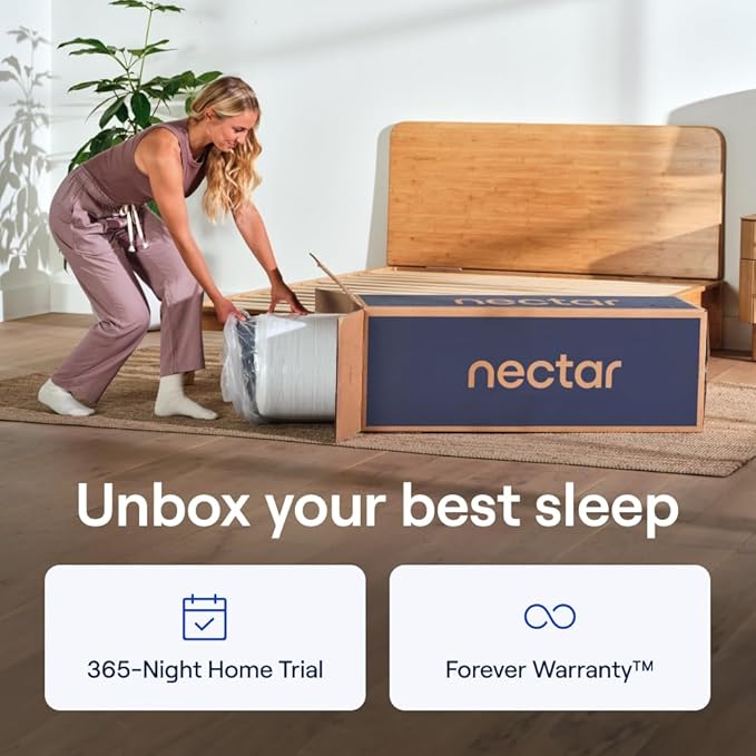 Nectar Classic 12” Twin XL Mattress - Medium Firm - Contouring Memory Foam - Cooling Top Layer - Support & Pressure-Relief - Mattress in a Box - 365-Night Trial & Forever Warranty