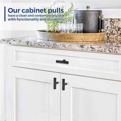 JOY DECOR 25 Pack Cabinet Knobs, Black Cabinet Handles, 2in Kitchen Cabinet Knobs, Single Hole Drawer Knobs for Dresser Drawers