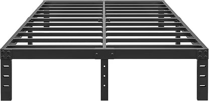 ALDRICH 10 Inch Metal Full Size Bed Frame - Double Black Basic Steel Slats Platform, Easy Assembly Heavy Duty Noise Free Bedframes, No Box Spring Needed