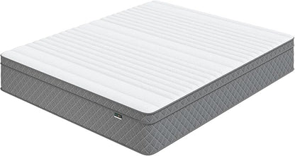 PurrJoys Queen Mattress, 12 Inch Hybrid Queen Size Mattress with Cooling Gel Memory Foam and Pocket Springs, CertiPUR-US Certified, Medium Firm