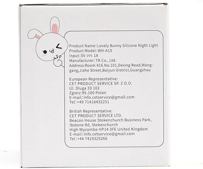 One Fire Bunny Toys for Kids Night Light for Kids, 16 Colors Cute Lamp, Soft Silicone Baby Night Light, 1200mAh Portable Dimmable Touch Lamps, Kawaii Room Decor, Christmas Gifts for College Girls