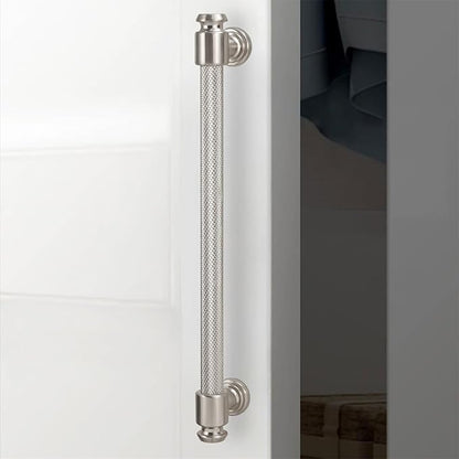 6 Pack 10 inch(254mm) Brushed Satin Nickel Kitchen Cabinet Handles Knurled Cabinet Pulls Silver Drawer Pulls Kitchen Cabinet Hardware Kitchen Handles Drawer Pulls Dresser Handles