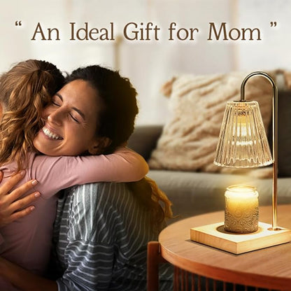 Marycele Lamp Candle Warmer with Timer, House Warming Gifts New Home, Candle Wax Warmer, Aesthetic Room Home Bedroom Decor, Amber Lozenge Diamond