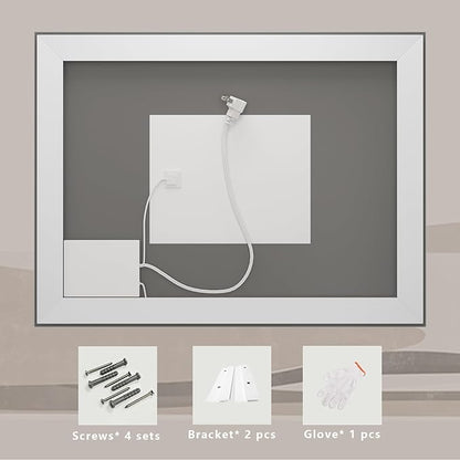44x36 LED Lighted Mirror for Bathroom Wall Mounted, Dimmable Vanity Mirror with Lights, Anti-Fog, ETL Listed (Backlit and Front Lighted)