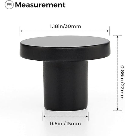 Ravinte 45 Pack Cabinet Knobs Black Kitchen Cabinet Knobs Round Dresser Drawer Pulls Closet Door Pulls 1-1/5 Inch