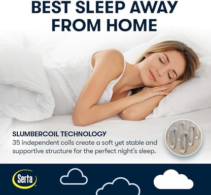 Serta Raised Air Mattress with Never Flat Pump | Luxury Inflatable Mattress with Built in Air Pump to Ensure a Good Night’s Rest | Heavy Duty Blow Up Mattress with Self Inflating Pump