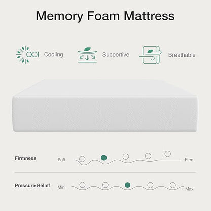 Novilla 14 inch Full Memory Foam Mattress, Gel Memory Foam Mattress for Cooling Night Sleep & Pressure Relief, CertiPUR-US Certified