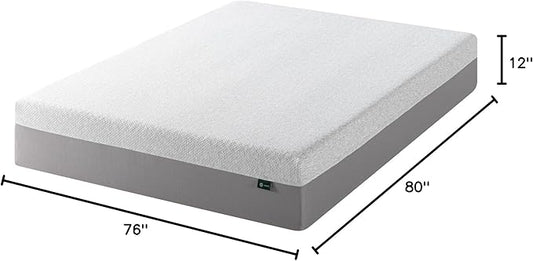 ZINUS 12 Inch Ultima Memory Foam Mattress [New Version], King, Fiberglass Free, Medium Firm Feel, Breathable Airflow Memory Foam, Certified Safe Foams & Fabric, Mattress in A Box