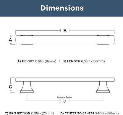 FRANKLIN BRASS Tiered Foot (10-Pack) Cabinet Handles 5-1/16" Hole Center Pulls | Champagne Bronze Hardware Kitchen Door, Drawers, Dressers, Furniture P49574C-CZ-B