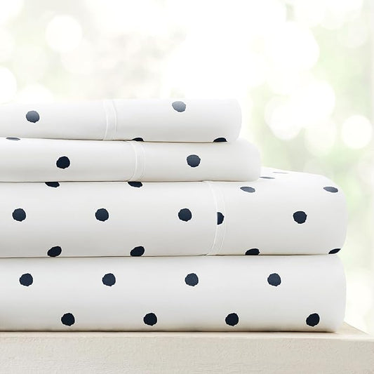 Linen Market 4 Piece California King Bedding Sheet Set (Navy Blue) - Sleep Better Than Ever with These Ultra-Soft Cooling Bed Sheets for Your California King Size Bed - Deep Pocket Fits 16" Mattress