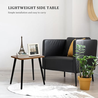 FORAOFUR End Table Set of 2, Modern Wooden Side Table for Living Room, Bedroom, Boho for Small Spaces, Easy Assembly