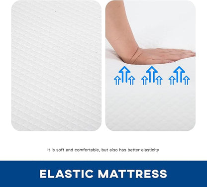 FDW | 12 Inch Queen Mattress | Medium Firm | Gel Memory Foam Mattress | White | Bed in a Box, CertiPUR-US Certified | Pressure Relief, Cooling Ventilated Foam | Washable Removable Cover