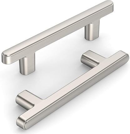 10 Pack 3 Inch(76mm) Kitchen Cabinet Handles Brushed Satin Nickel Cabinet Pulls Kitchen Cabinet Hardware Drawer Pulls for Cupboard Wardrobe