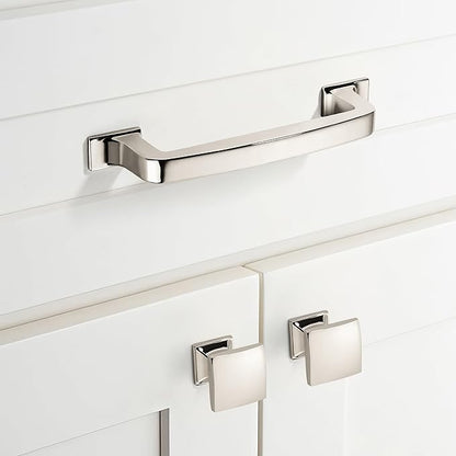 Khtumeware 2 Pack Nickel Cabinet Handles - 12 Inch Polished Pulls and Drawer Handles for Cabinets