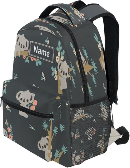 Custom Children's Name School Backpack Personalized Schoolbag KoalaTravel Bag for Teens Girls Boys