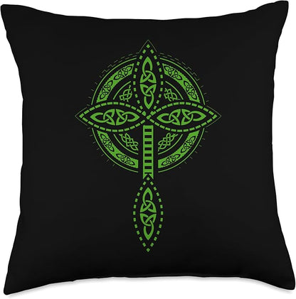Nordic Scandinavian Legends Old Norse Mythology Celtic Cross Throw Pillow