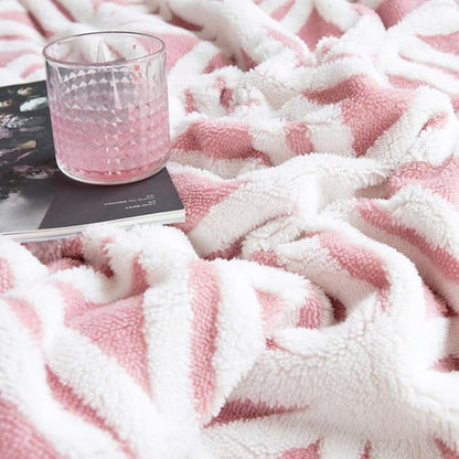LOMAO Sherpa Fleece Blanket Fuzzy Soft Throw Blanket Dual Sided Blanket for Couch Sofa Bed (Pink, 60''x 80'')