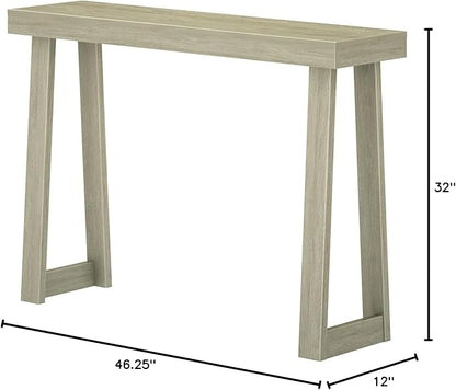 Plank+Beam Solid Wood Console Table, 46 Inch, Sofa Table, Narrow Entryway Table for Hallway, Behind The Couch, Living Room, Foyer, Easy Assembly, Seashell
