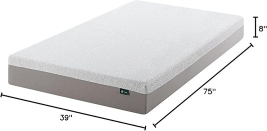 ZINUS 8 Inch Ultima Memory Foam Mattress [New Version], Twin, Fiberglass Free, Medium Firm Feel, Breathable Airflow Memory Foam, Certified Safe Foams & Fabric, Mattress in A Box