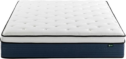 ZINUS 12 Inch Comfort Support Hybrid Mattress [New Version], Full, Fiberglass Free, Medium Plush, Motion Isolation, Certified Safe Foams & Fabric, Mattress in A Box
