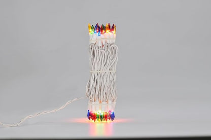 Brite Star 100 Count Mini String Christmas Lights, Multi - 22 feet Indoor/Outdoor Christmas Tree Lights with White Wire