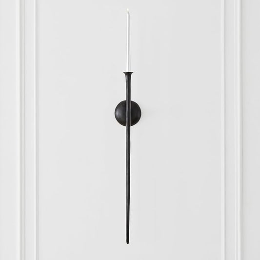 Z Gallerie Aspar Wall Sconce Long Candle Holders in Black Finish, Retro Chic Wall Decor for Living Room, Dining Room & Bathroom, Vintage Candle Wall Sconce with Timeless Appeal(Candles not Included)