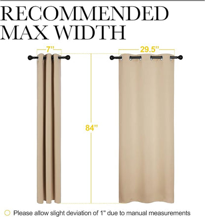 NICETOWN Room Darkening Draperies Window Curtain Panels, Thermal Insulated Grommet Room Darkening Curtains for Bedroom (Biscotti Beige, 2 Panels, W34 x L84 -inch)
