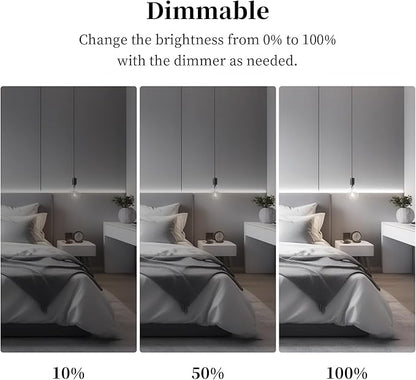 iNextStation COB LED Strip Light White 6000K 32.8FT 10M DC24V CRI 93+ Dimmable Flexible LED Tape Lights for Bedroom, Kitchen, TV Backlight, Cupboard, Wardrobe, Home Lighting Decor