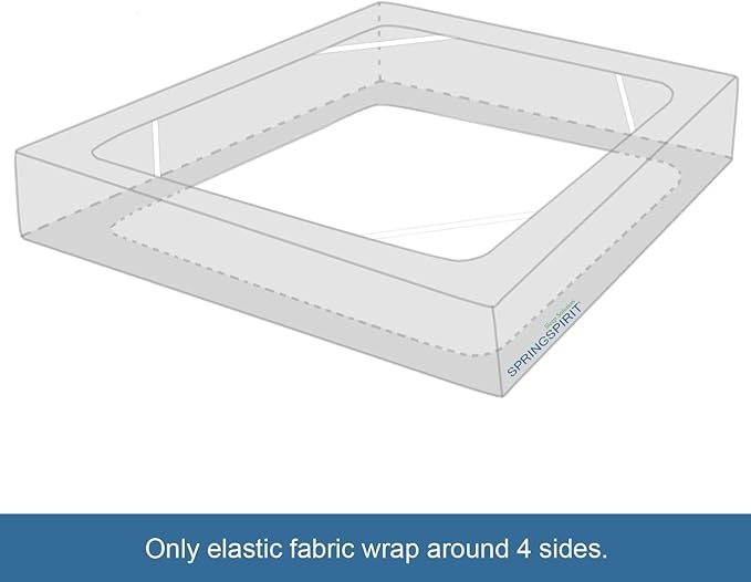 Box Spring Cover Queen Size with Smooth and Elastic Woven Material, Alternates for Bed Skirt, Wrinkle & Fading Resistant, Washable, Dustproof, Brown
