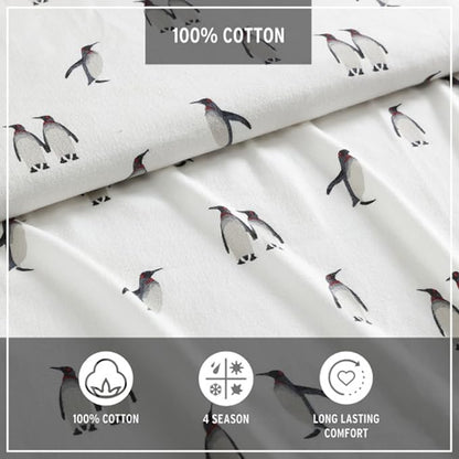 Eddie Bauer - Full Sheets, Cotton Flannel Bedding Set, Brushed For Extra Softness, Cozy Home Decor (Rookeries, Full)
