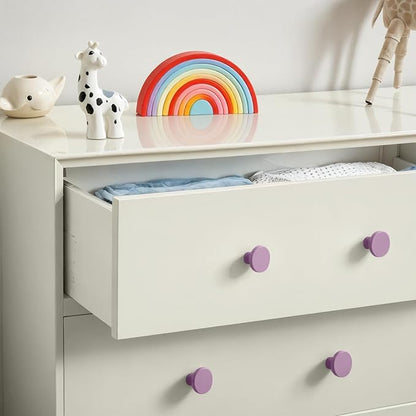 Ravinte 25 Pack Cabinet Knobs Purple Kitchen Cabinet Knobs Round Dresser Drawer Pulls Closet Door Pulls 1-1/5 Inch