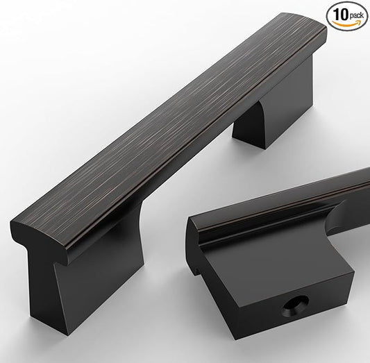 Asidrama 10 Pack 3 Inch(76mm) Oil Rubbed Bronze Kitchen Cabinet Handles, Cabinet Pulls Kitchen Cabinet Hardware for Cupboard Drawer Pulls