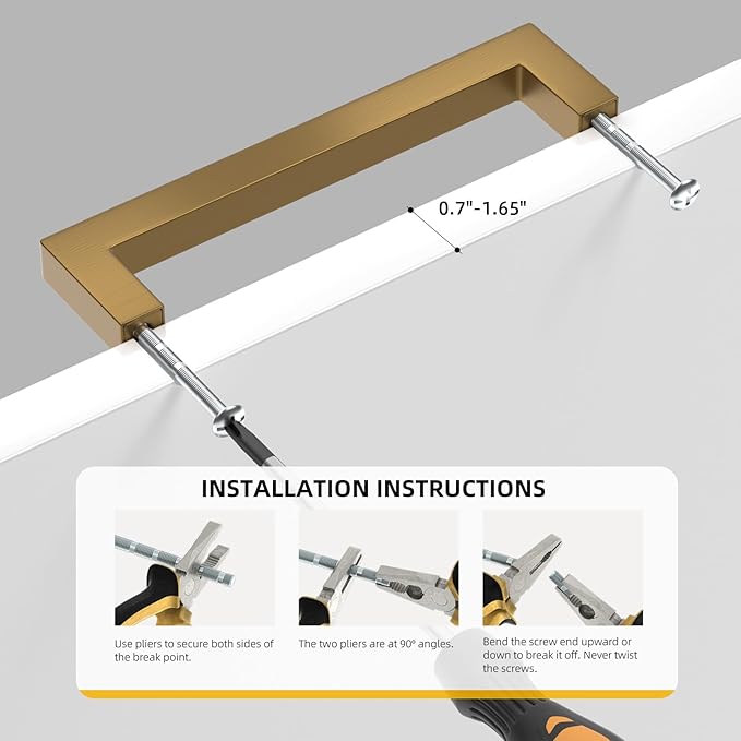goldenwarm 25 Pack Champagne Gold Cabinet Pulls 3-1/2 Inch Gold Cabinet Handles Champagne Bronze Drawer Pulls Brushed Bronze Drawer Handles Kitchen Dresser Hardware