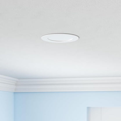 zouzai 12 Pack 4 Inch Ultra-Thin LED Recessed Ceiling Light with Junction Box, 5000K Daylight, 9W Eqv 80W, Dimmable Canless Wafer Downlight, 810LM High Brightness, ETL and Energy Star Certified