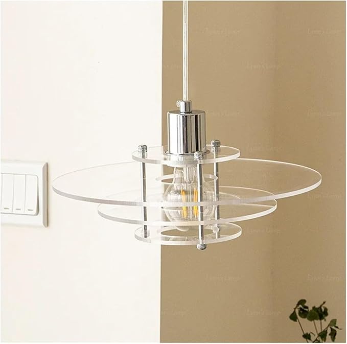 Scandinavian - Chandelier Restaurant bar Study Living Room Study Designer Single Head Glass Chandelier Decoration,Crystal Chandelier, D30cm, YX-336