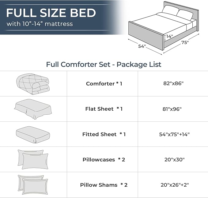 HEVUMYI Red & Black Full Comforter Set - 7-Piece All Season Bed in a Bag Full, Ultra Soft Burgundy Bedding Set with Comforter, Flat Sheet, Fitted Sheet, Pillowcases, Pillow Shams, Burgundy Red & Black