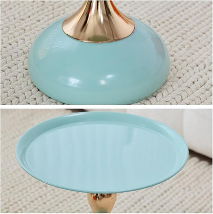 Sleek Hourglass Side Table - Stylish Modern Design Perfect for Living Rooms, Cafes, Dining Areas, Bedrooms, and Outdoors - Chic Decorative Accent (2, Light Green)