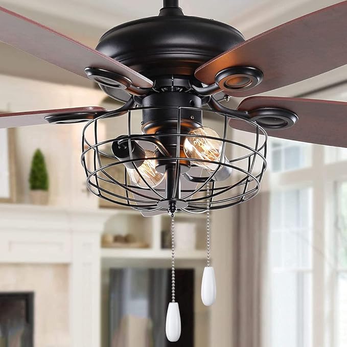 Ceiling Fan Pull Chain 12 inch Wooden Pull Chain Extension Fan Chain Extender Ceiling Fan Pulls Ornament with Ball Fan Chain Connector for Ceiling Fan Light, 1PCS (White Wood)