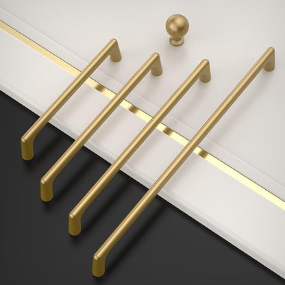 Amerdeco 30 Pack Champagne Bronze Cabinet Pulls 5 Inch(128MM) Hole Centers Kitchen Cabinet Handles Hardware Kitchen Handles for Cabinets Cupboard Handles Drawer Pulls ZH0041