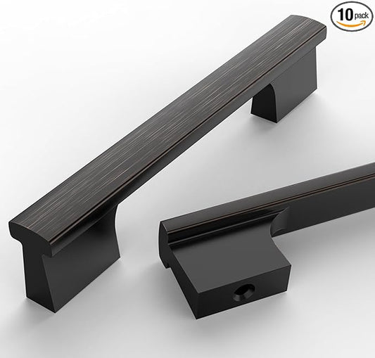 Asidrama 10 Pack 3.75 Inch(96mm) Oil Rubbed Bronze Kitchen Cabinet Handles, Cabinet Pulls Kitchen Cabinet Hardware for Cupboard Drawer Pulls