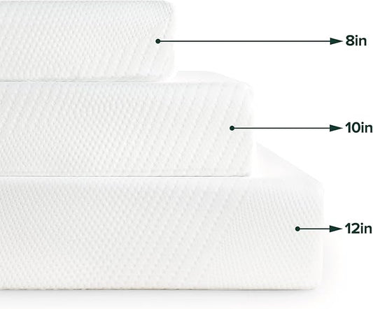 ZINUS 12 Inch Green Tea Essential Memory Foam Mattress, Queen, Mattress in A Box, Affordable Mattress, CertiPUR-US Certified