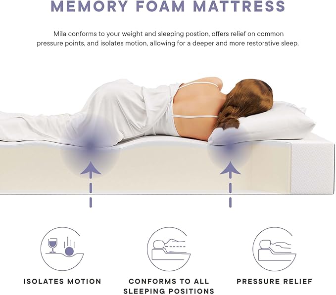 Modway Mila Firm 10" Fiberglass Free Memory Foam Full Mattress
