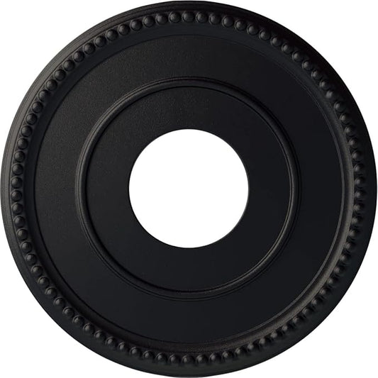 Ekena Millwork CM12BRSGS 12 1/2"OD X 3 7/8"ID X 3/4"P Bradford Ceiling Medallion Fits Canopies Up to 6 5/8", Steel Gray
