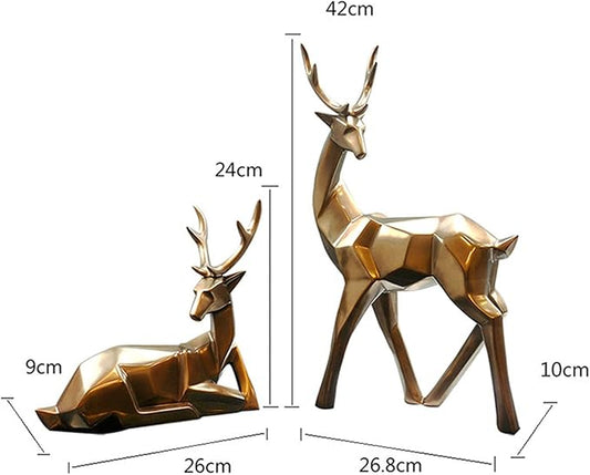 Statue Decorations 1 Pair of Celibate Deer Living Room Desktop Furnishings Scandinavian Creative Home Decor Ornaments Ornaments Wine Cooler Decorative Ornaments Home Decor Object