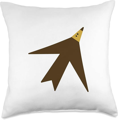 Cute Scandinavian Animals Designs Chic Scandinavian Bird Minimalism Throw Pillow, 18x18, Multicolor