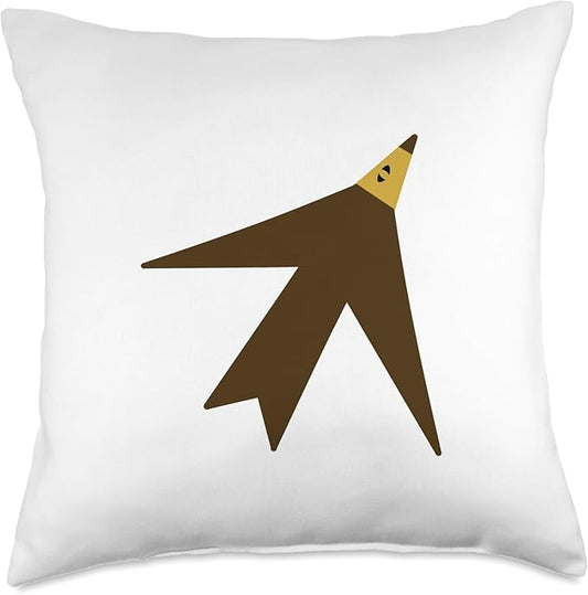 Cute Scandinavian Animals Designs Chic Scandinavian Bird Minimalism Throw Pillow, 18x18, Multicolor
